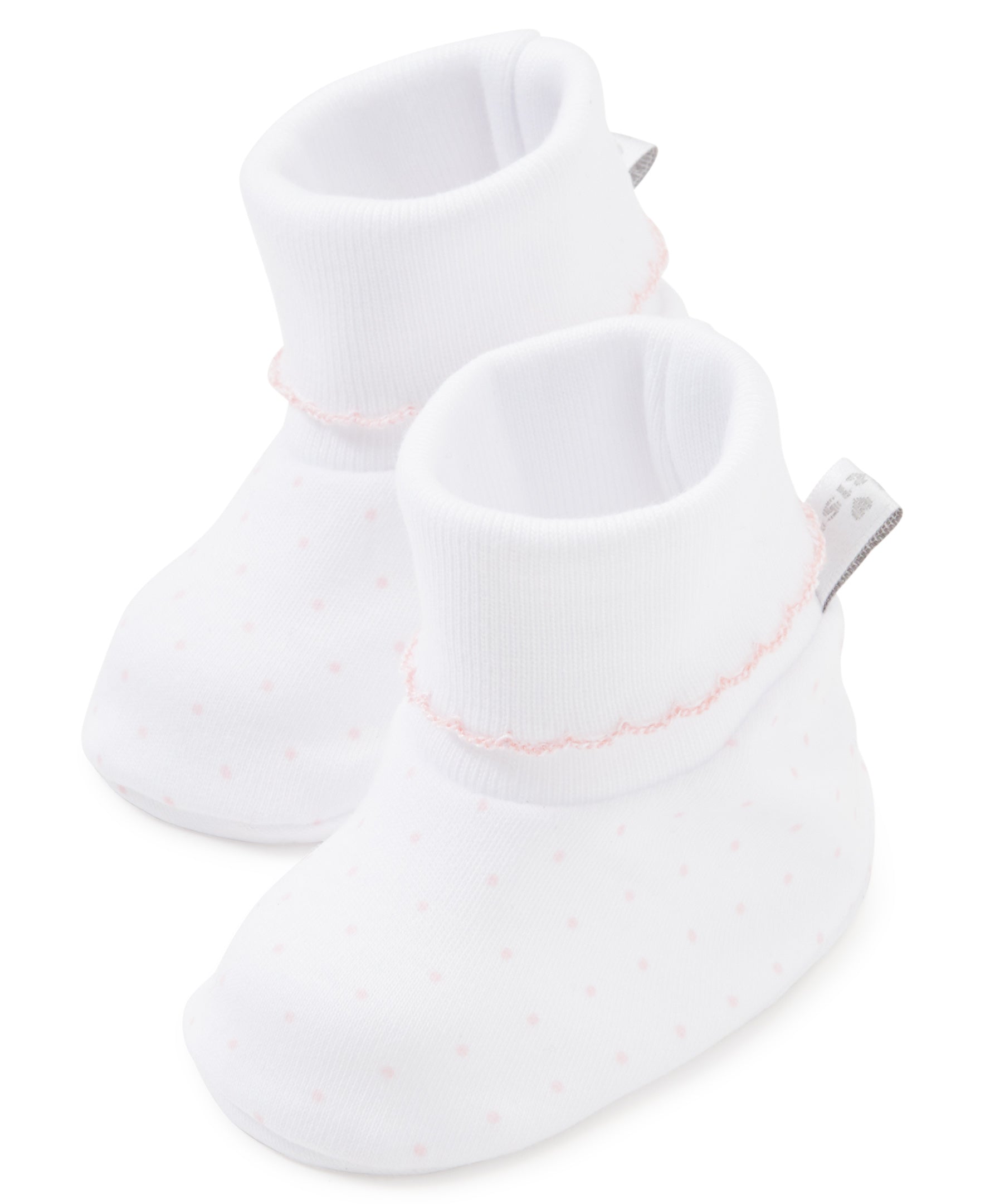 Kissy Kissy New Kissy Dots Print Booties - White/Pink - Gabrielle's Biloxi