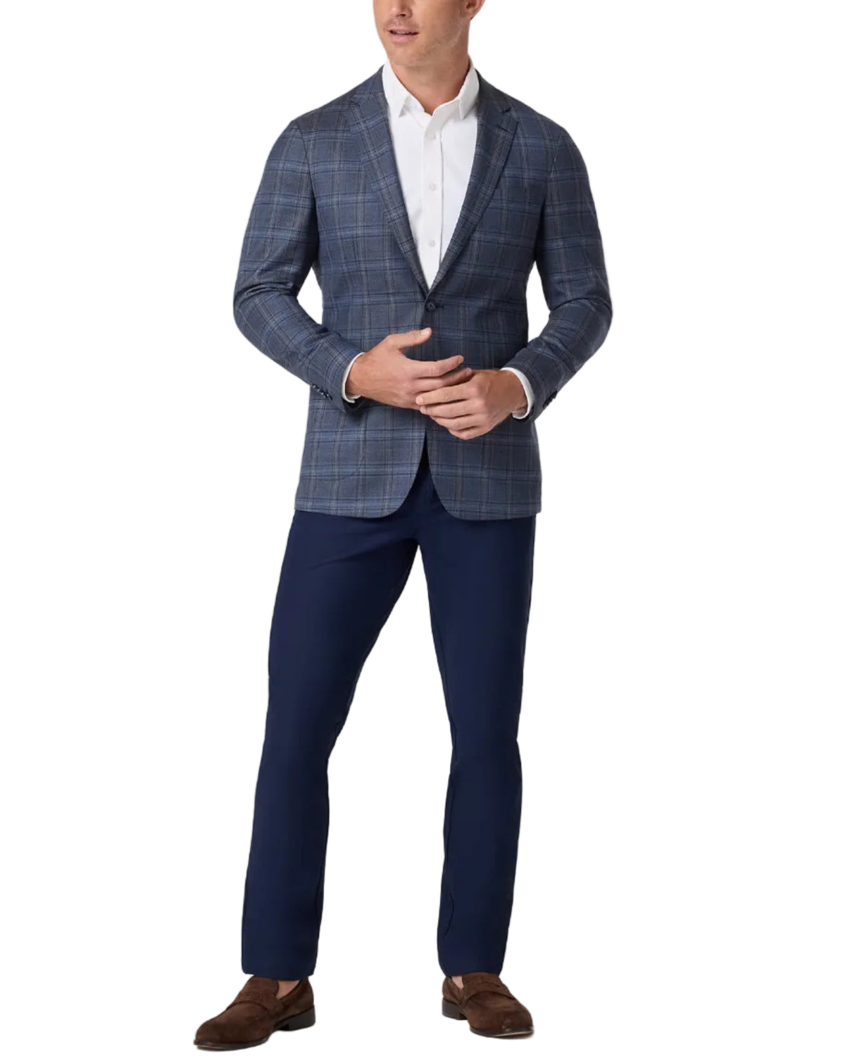 Mizzen+Main Lavelle Blazer - Navy Multi Windowpane - Gabrielle's Biloxi
