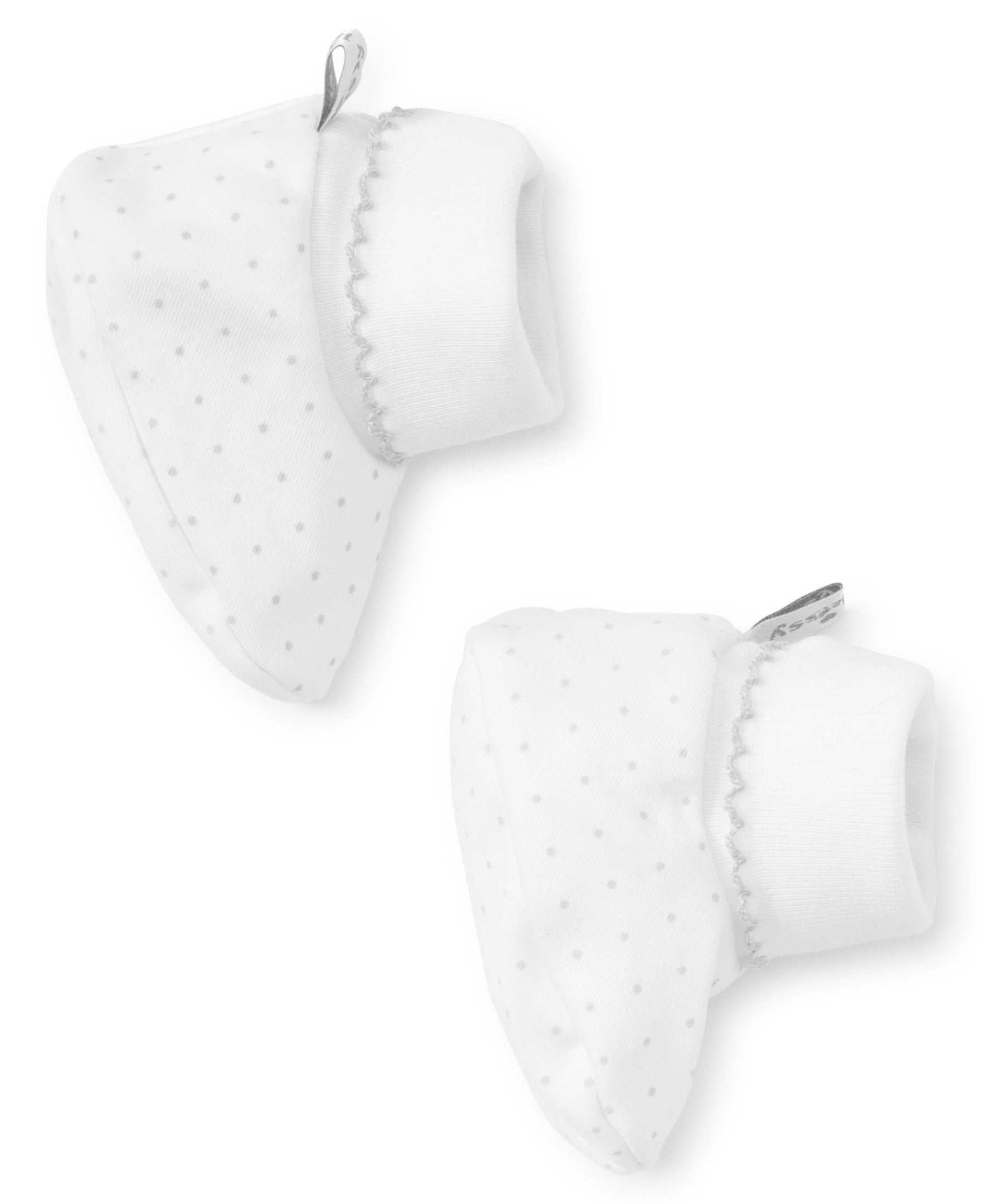 Kissy Kissy New Kissy Dots Print Booties - White/Silver - Gabrielle's Biloxi