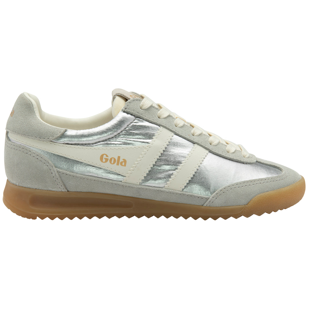 Gola Women's Firefly Metallic Sneakers - Silver/Off White - Gabrielle's Biloxi