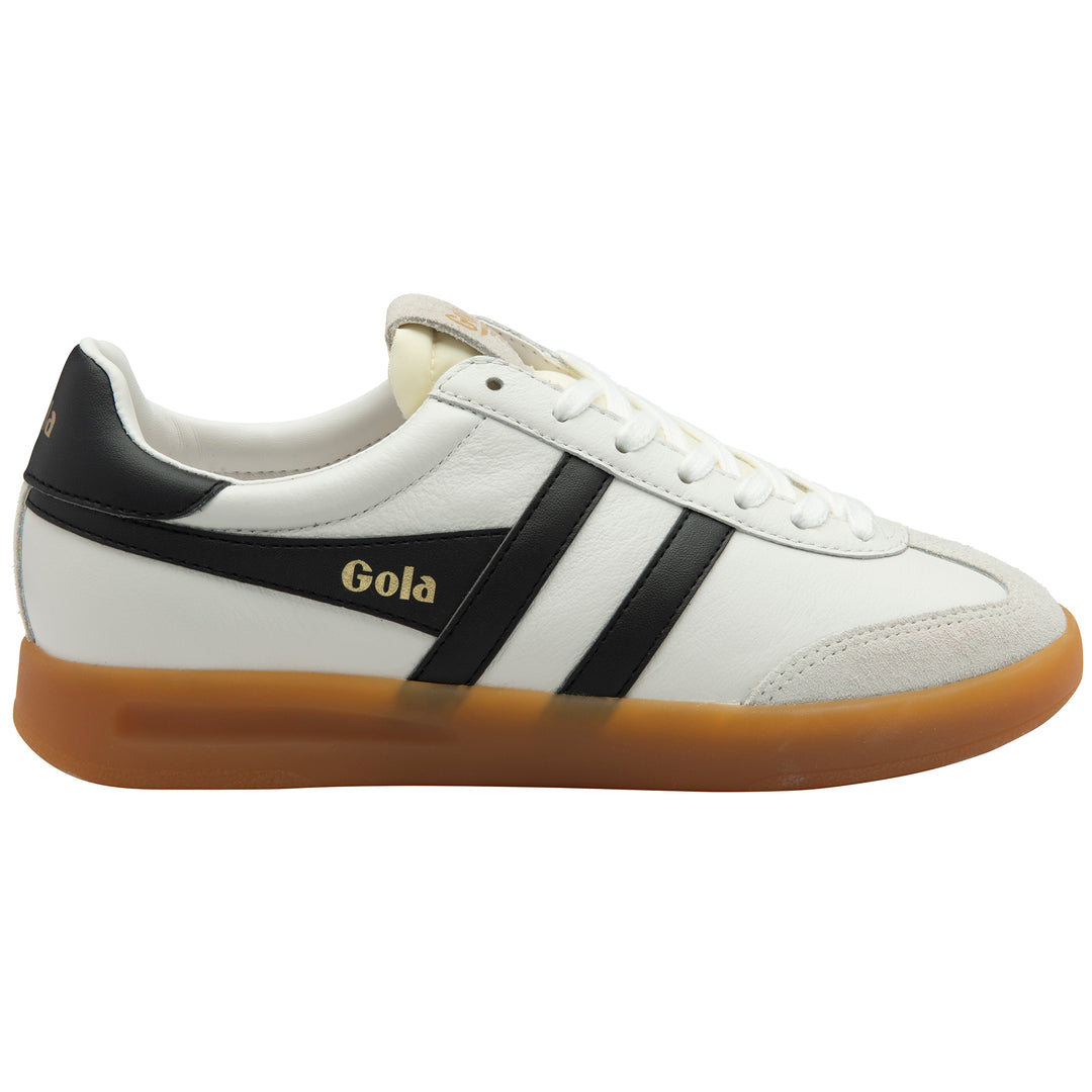 Gola Women's Cyclone Leather Sneaker - White/Black/Gum - Gabrielle's Biloxi