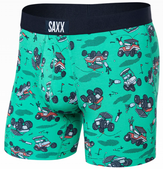Saxx Vibe Super Soft BB Off Course Carts-Green - Gabrielle's Biloxi