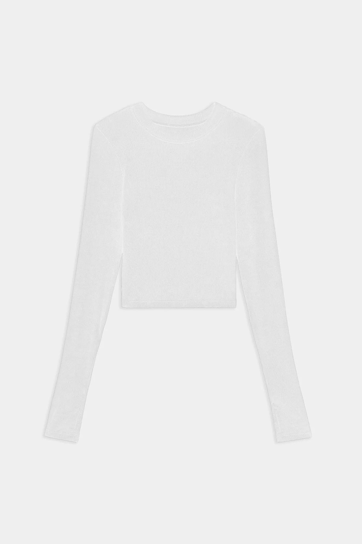 Splits59 Louise Long Sleeve Crop - White