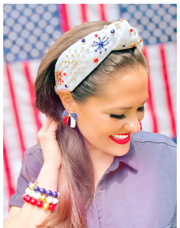 Breanna Cannon Firework Celebration Headband - White  display picture 1