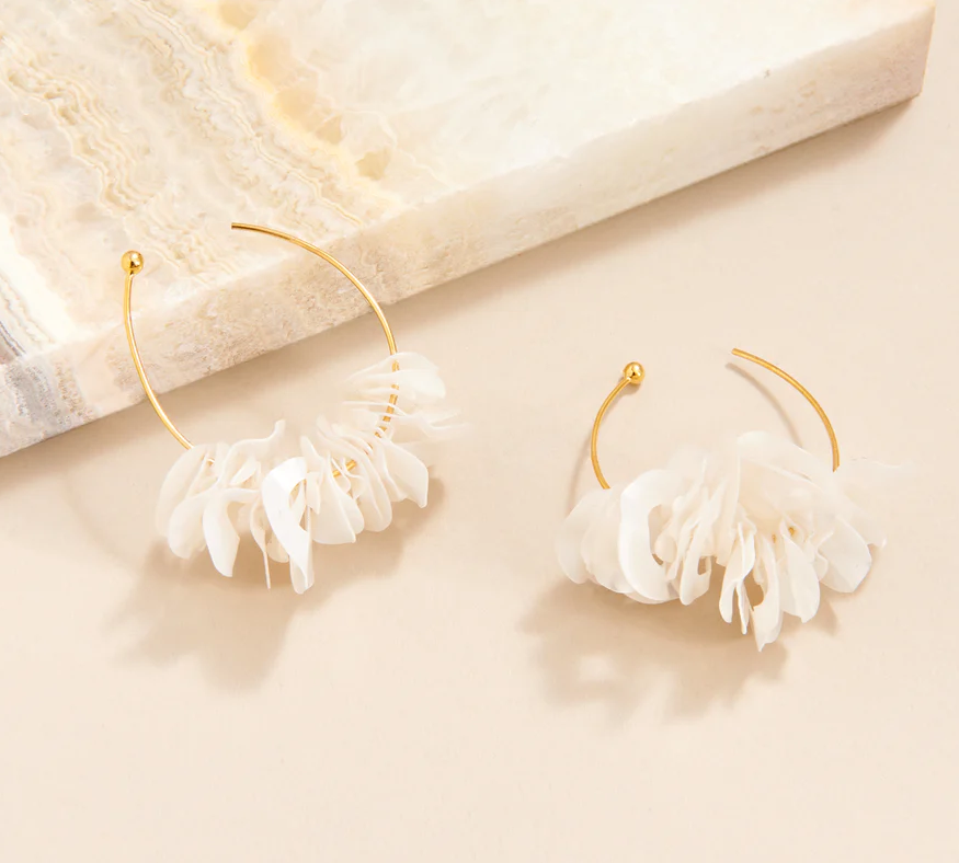 MIgnonne Gavigan Lolita Hoop - White Gold - Gabrielle's Biloxi