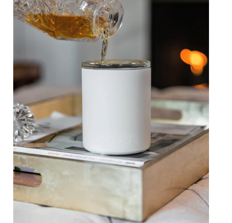 Glass Lined Whiskey Glass - White - Gabrielle's Biloxi
