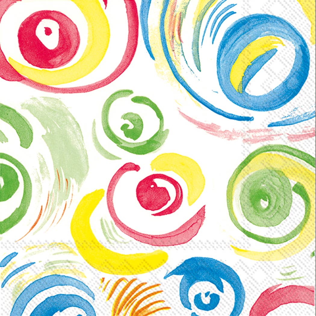 Happy Circles White Paper Lunch Napkin - Gabrielle's Biloxi