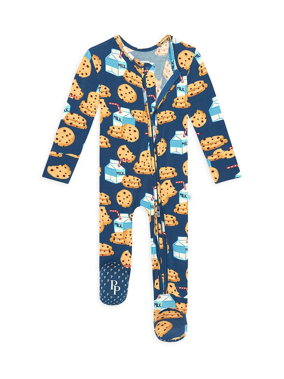 Posh Peanut Milk and Cookies-Footie Zippered One Piece - Gabrielle's Biloxi