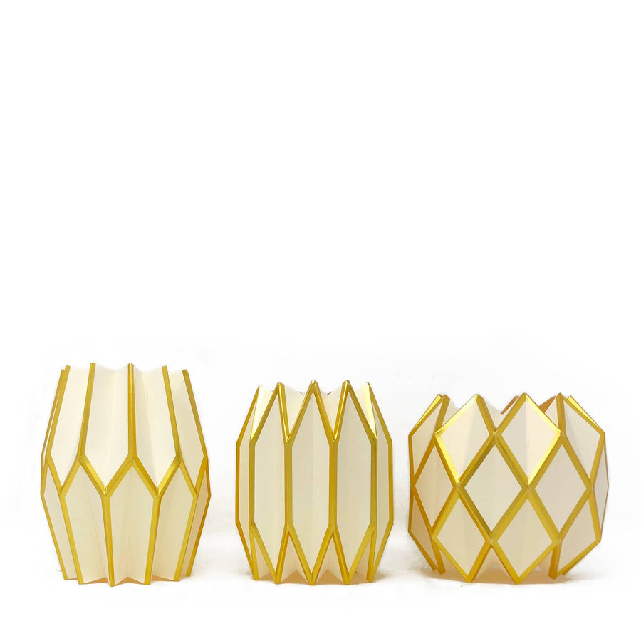 Gold Pearl with Gold Foil Paper Vase Wrap - Gabrielle's Biloxi