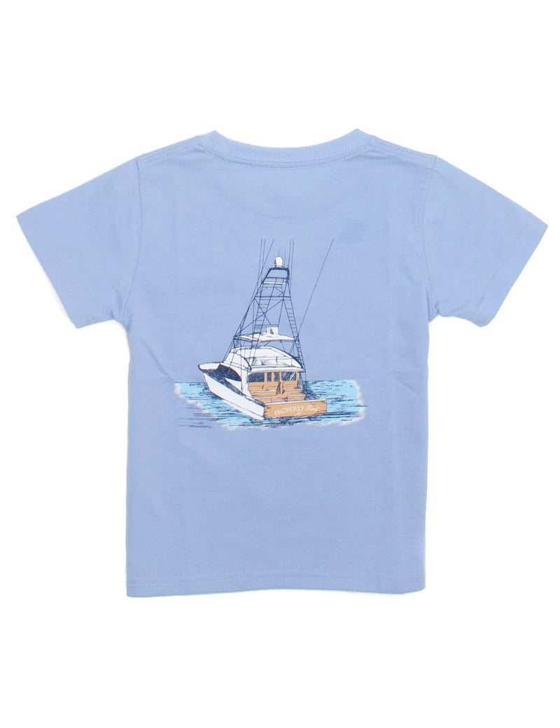 Properly Tied Boys Deep Waters SS Tee - Light Blue - Gabrielle's Biloxi