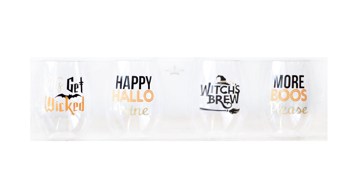 More Boos To Go Wine Glasses - Gabrielle's Biloxi