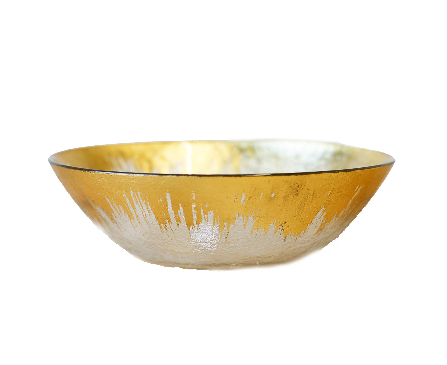 Anna Glass Serving Bowl - Gold - Gabrielle's Biloxi
