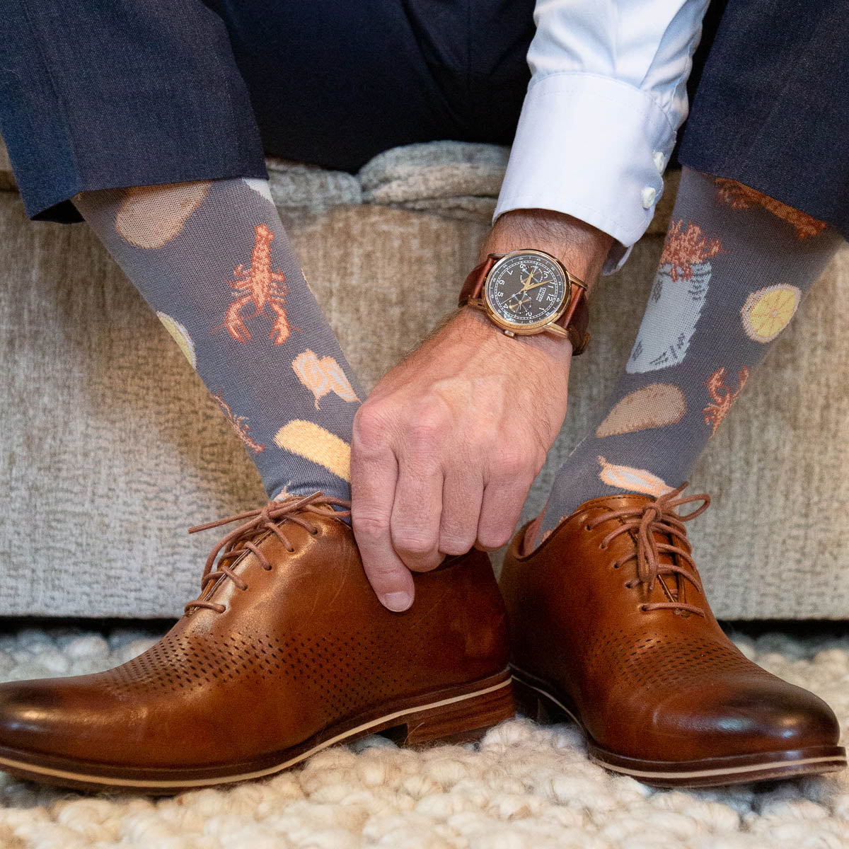 Men's Crawfish Boil Socks - Gabrielle's Biloxi