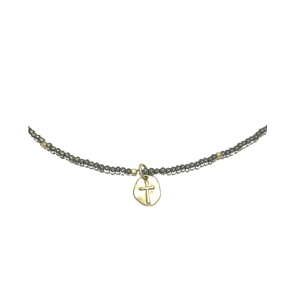Hope Cross Necklace in Minimalist Bronze - Gabrielle's Biloxi