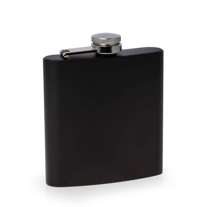 Matte Black Leather Flask - Gabrielle&