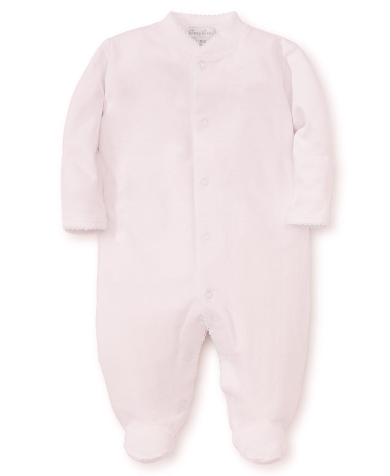 Kissy Kissy Basics Footie - Pink & White - Gabrielle&