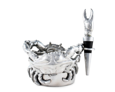 Crab Wine Caddy and Stopper Set - Gabrielle's Biloxi