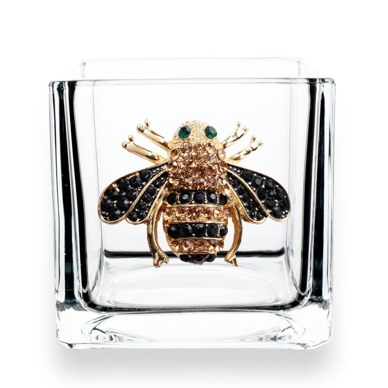 Candle Holder - (4x4) Bee - Gabrielle's Biloxi