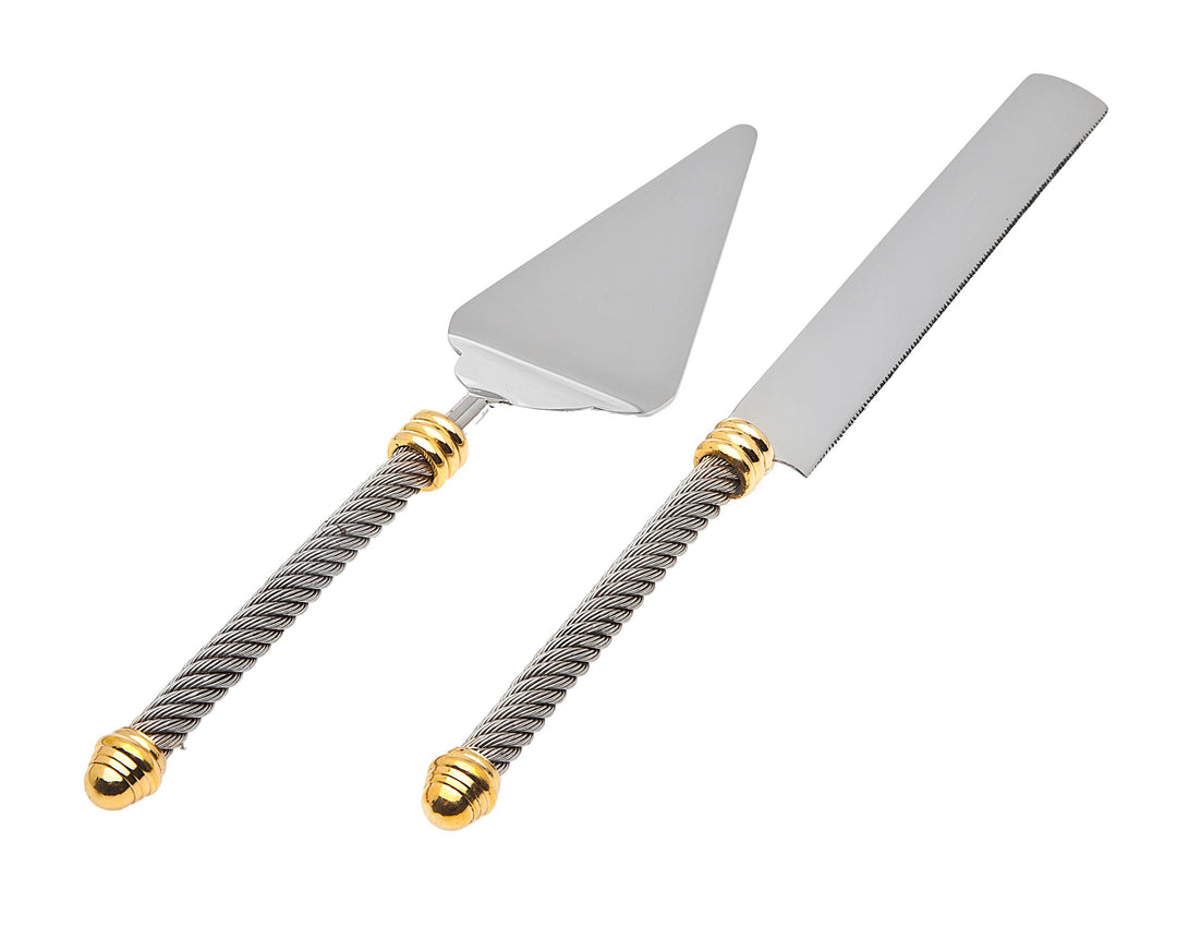 Cable Cake Knife/Server Set - Gabrielle's Biloxi