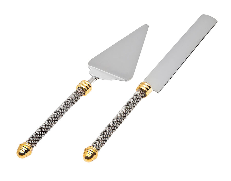 Cable Cake Knife/Server Set - Gabrielle's Biloxi