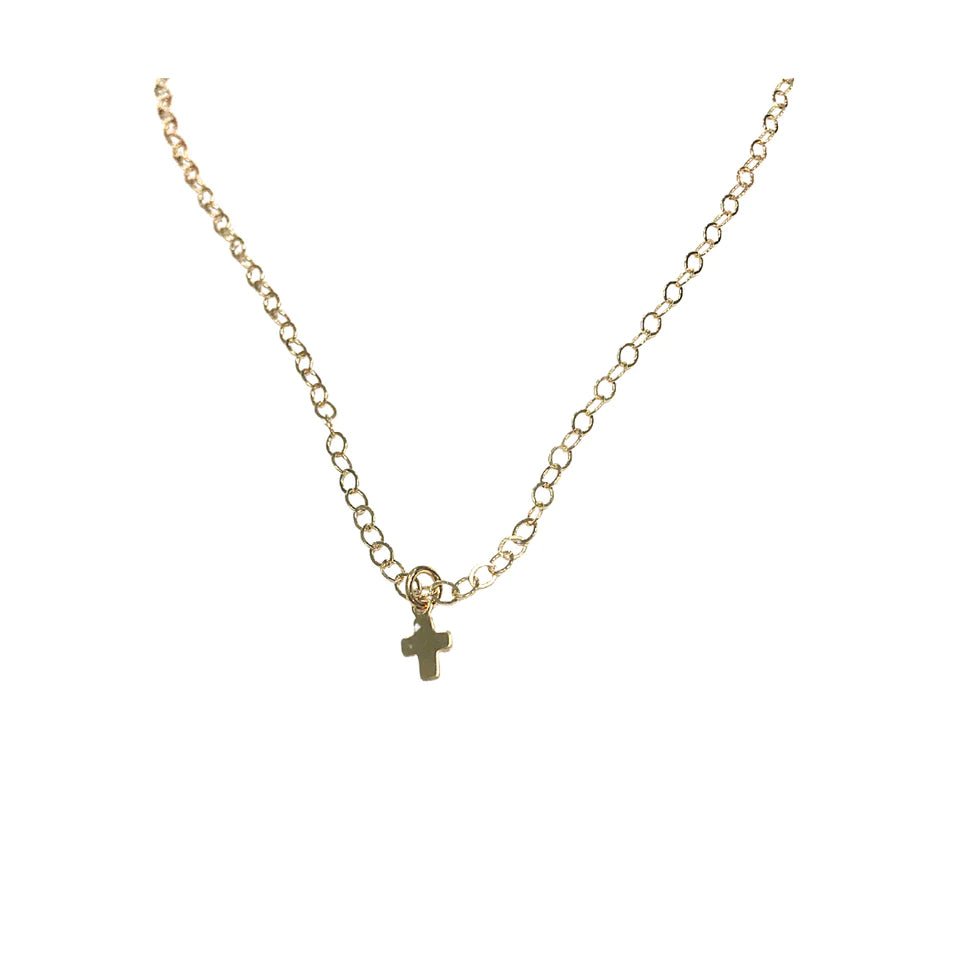 Simple Luxe Cross Gold Filled Necklace - Gabrielle's Biloxi
