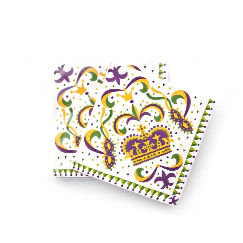 Cocktail Napkin-Mardi Gras Crown - Gabrielle's Biloxi