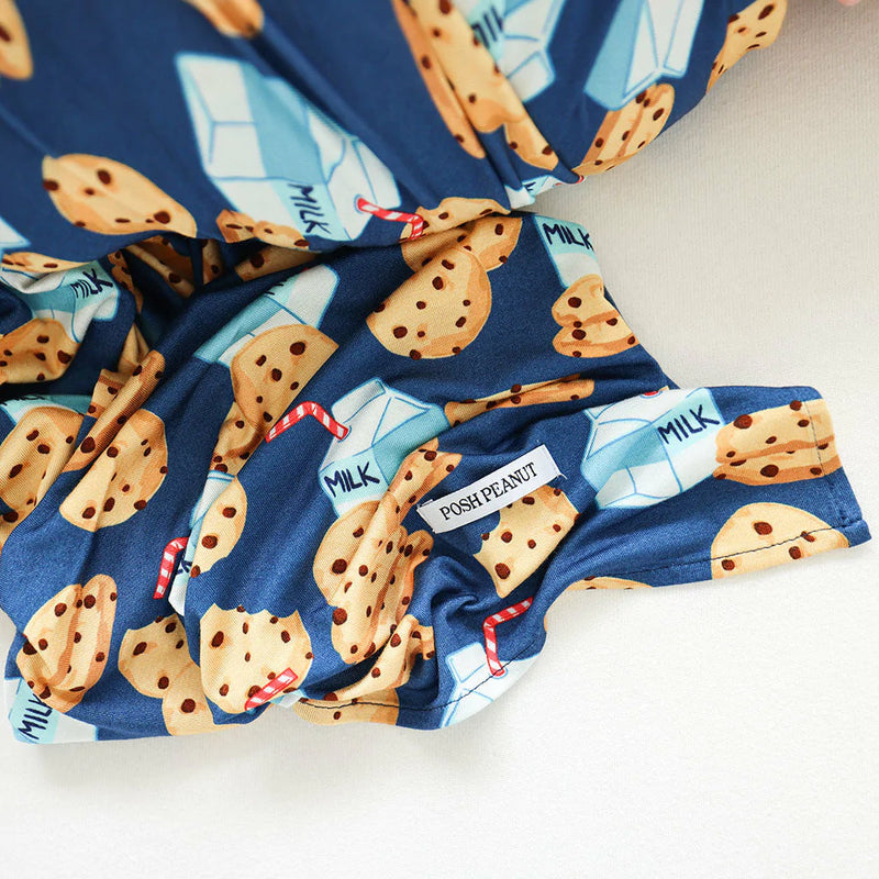 Posh Peanut Milk and Cookies-Infant Swaddle and Beanie Set - Gabrielle&