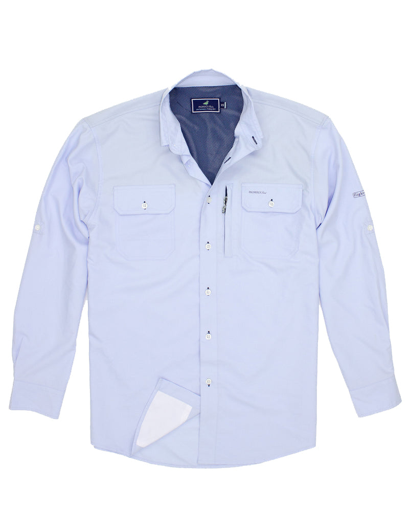 Properly Tied Offshore Fishing Shirt - Light Blue - Gabrielle's Biloxi