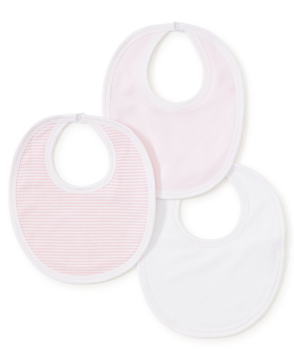 Kissy Kissy 3 Pack Bibs w/ Tulle Bag - Pink Stripe - Gabrielle's Biloxi