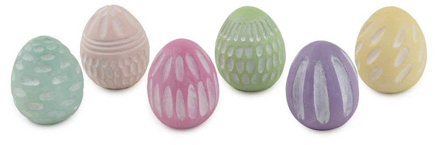 Collection Of Resin Carved Eggs Set of 6 Easter Accents - Gabrielle's Biloxi