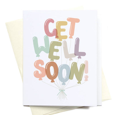 Get Well Soon Balloons Greeting Card - Gabrielle's Biloxi