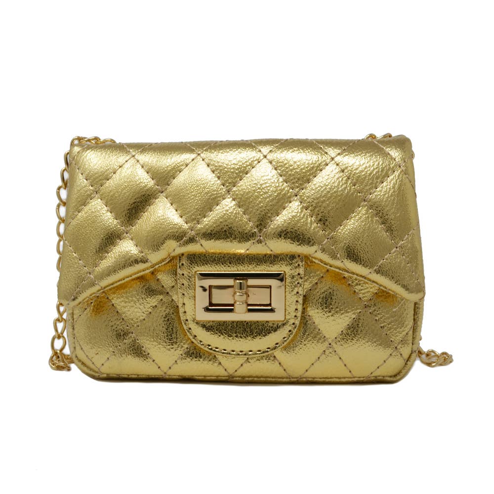 Kids Metallic Classic Mini Purse - Gold - Gabrielle's Biloxi