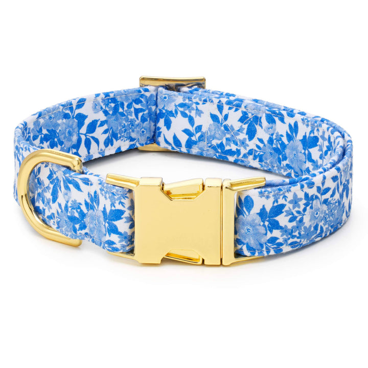 Blue Roses Spring Dog Collar - Gabrielle's Biloxi