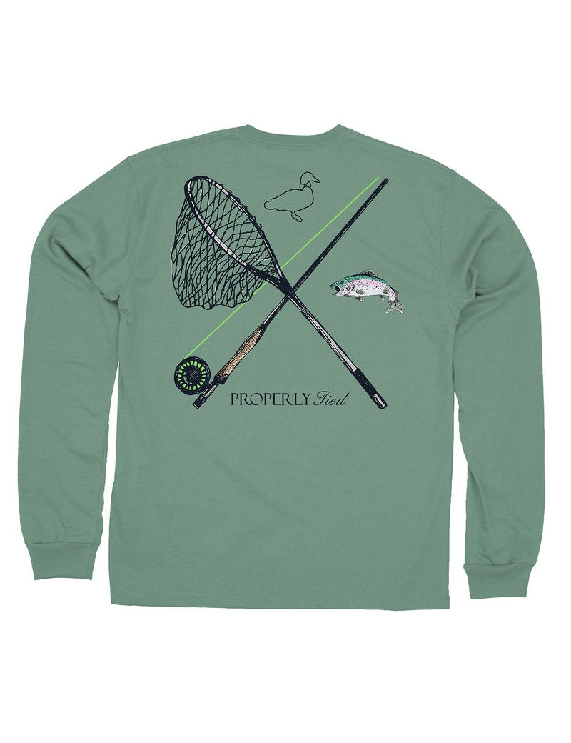 Properly Tied Trout Fishing LS Tee Kids - Gabrielle&