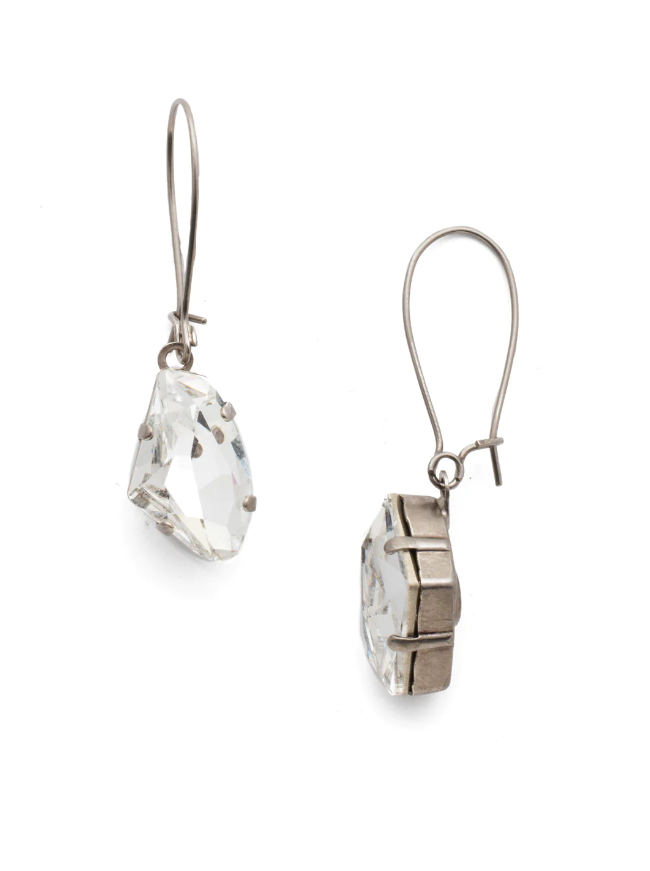 Sorrelli Darla Dangle Earrings Antique Silver Crystal - Gabrielle's Biloxi