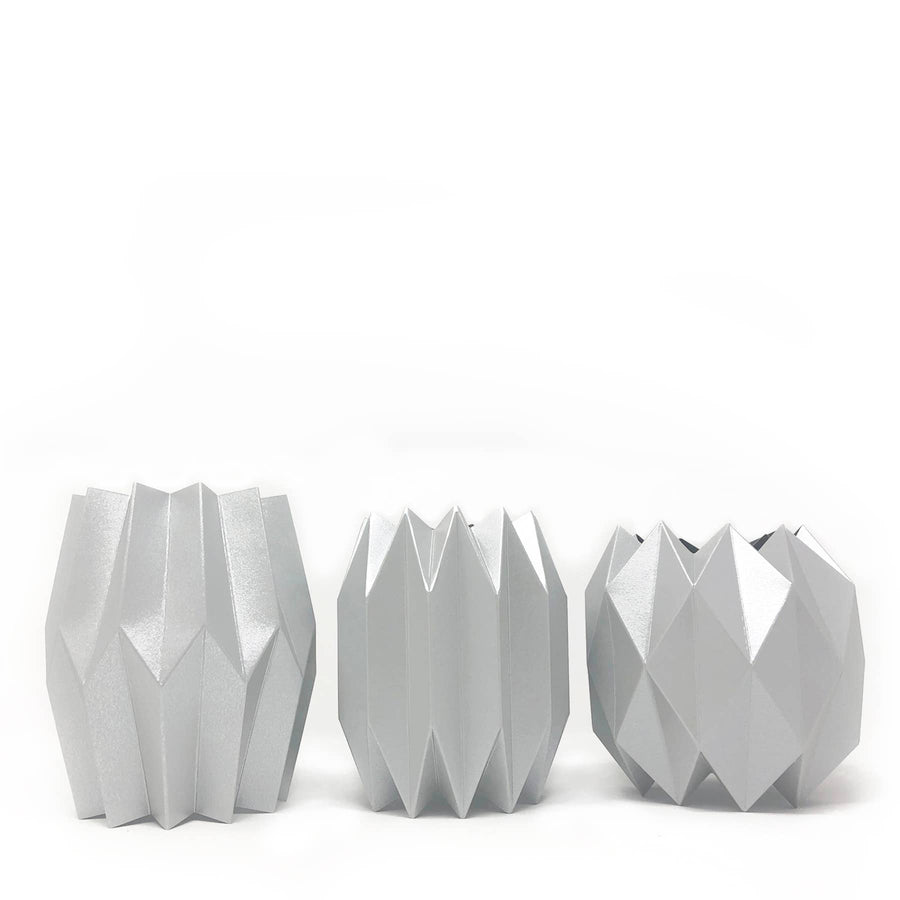 Silver Paper Vase Wrap - Gabrielle's Biloxi