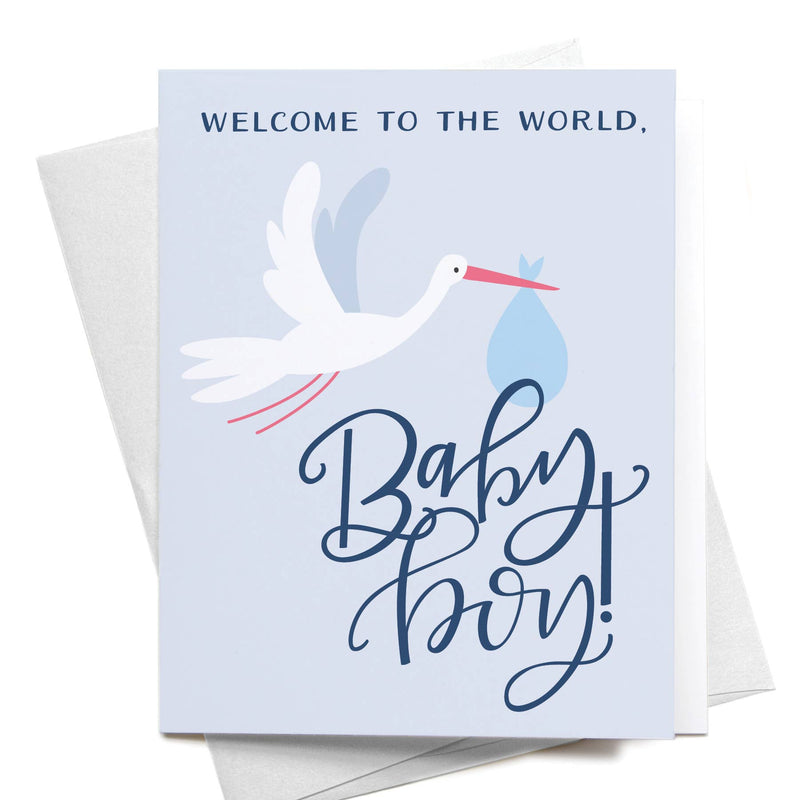 Welcome to the World, Baby Boy! Greeting Card - Gabrielle&