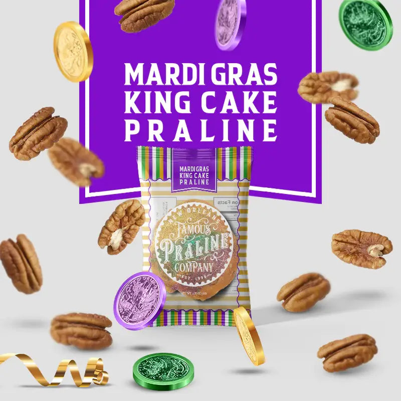 King Cake Mardi Gras Pralines - Gabrielle's Biloxi