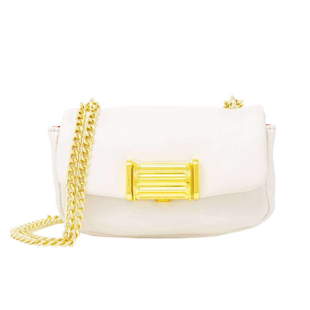 Kids Leather Clutch Bag - Ivory - Gabrielle's Biloxi