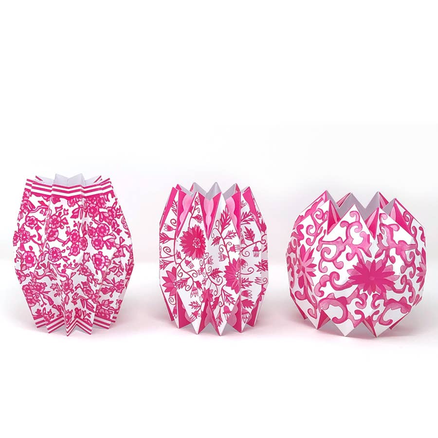 Pink Chinoiserie Paper Vase Wrap - Gabrielle's Biloxi
