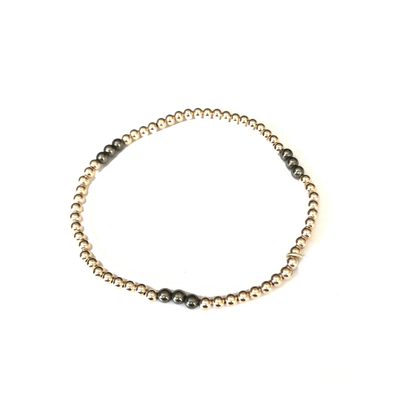 EG Karma #3 Bracelet - Three Pyrite + Gold - Gabrielle's Biloxi