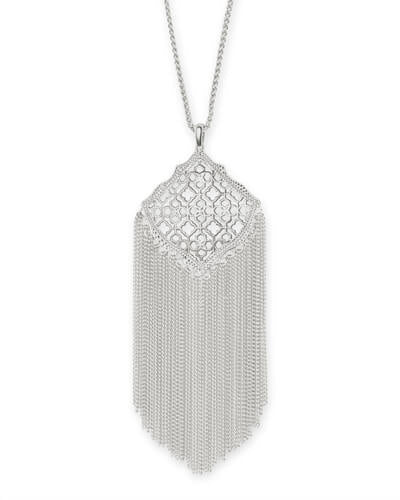 Kendra Scott Kingston Silver Long Pendant Necklace - Gabrielle's Biloxi
