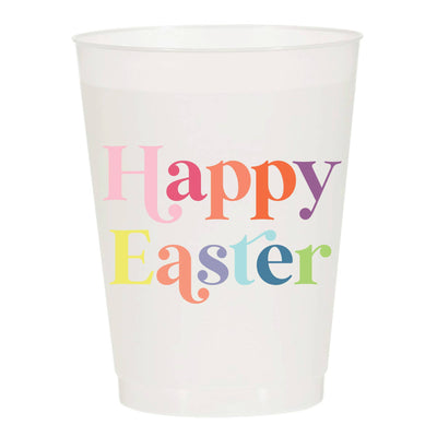 Happy Easter Fun Colorful Frosted Cups - Easter - Gabrielle's Biloxi