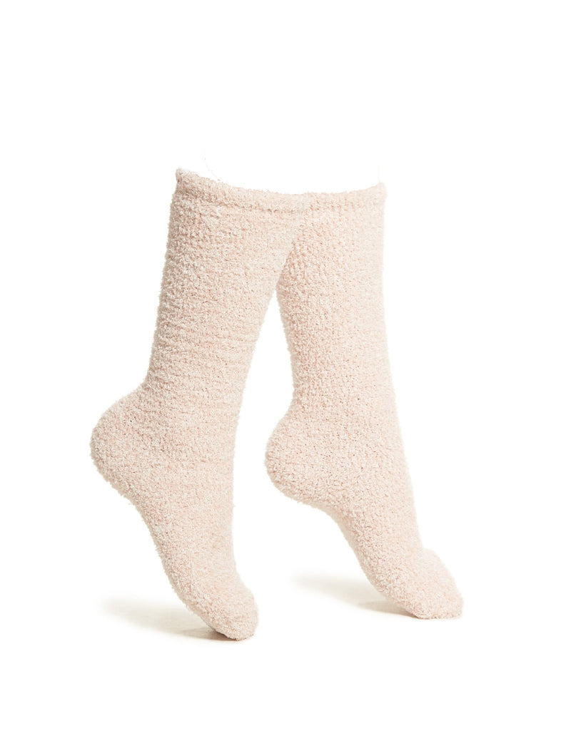 Barefoot Dreams CozyChic Womens Socks Dusty Rose White - Gabrielle&