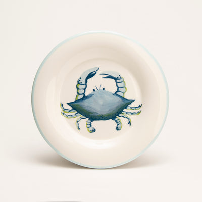 Round Plate 7.5" - Blue Crab - Gabrielle's Biloxi