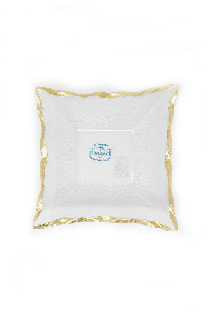 Goldedge Handcrafted Crystal 7" Square Bowl - Gabrielle's Biloxi