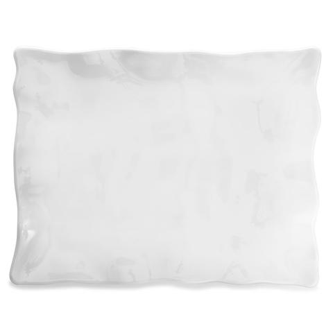 Ruffle White Melamine Rectangle Platter - Gabrielle's Biloxi