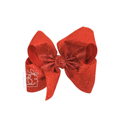 Red Glitter Metallic Bow - 5.5" Huge - 2.5" Ribbon - Gabrielle's Biloxi