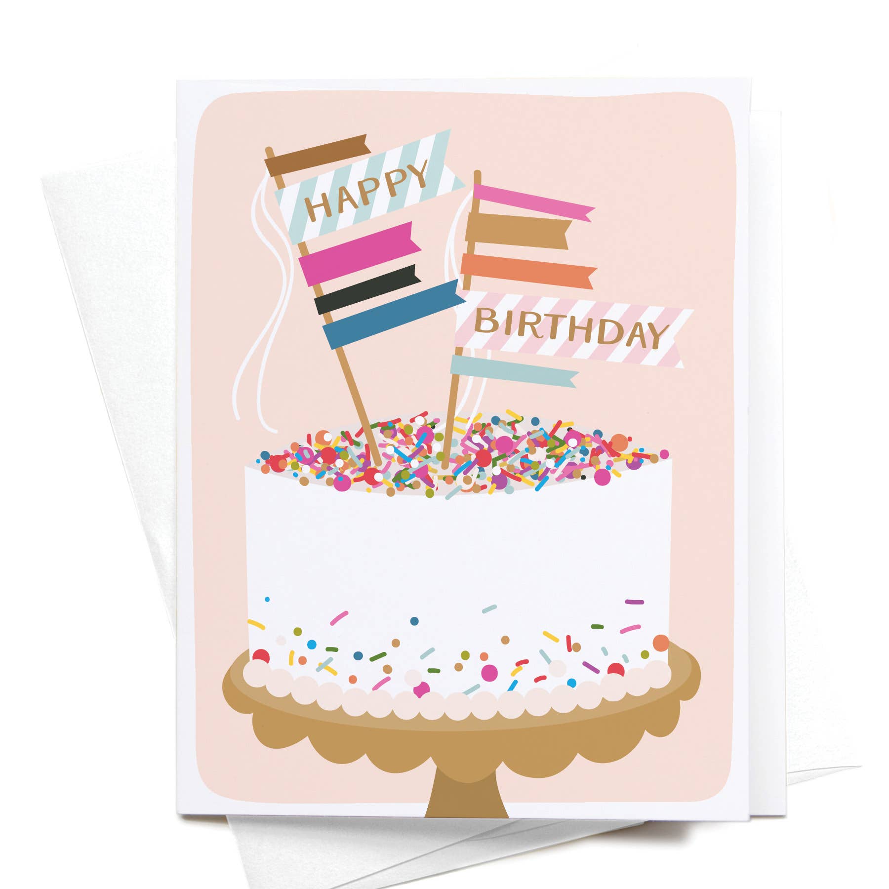 Happy Birthday Sprinkle Cake Greeting Card - Gabrielle's Biloxi