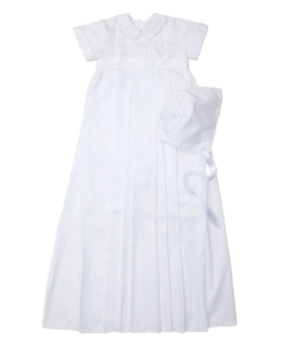 Kissy Kissy Aiden S/S Converter Gown & Hat Set - White - Gabrielle's Biloxi